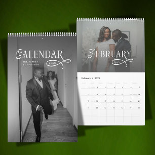 2026 Moderne Elegante Trouwfoto's Nieuwgehuwden Kalender