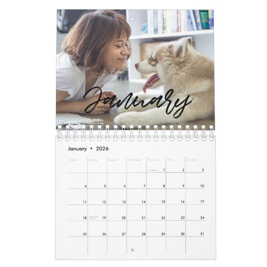 2026 Moderne familie fotokalender Kalender (Jan 2026)