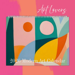 2026 Moderne kunst Minimalistische wandkalender 12 Kalender