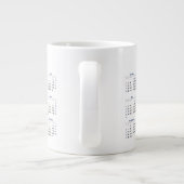 2026 Monthly Calendar  Extra Grote Beker (Achterkant)