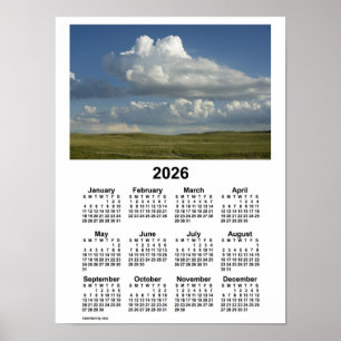 2026 Nebraska Sandhills Kalender door Janz Poster