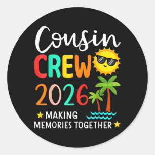 2026 Neef Crew Zomer Vakantie Strand Familie Ronde Sticker