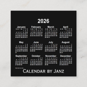 2026 Neon White Agenda van Janz Vierkante Visitekaartje