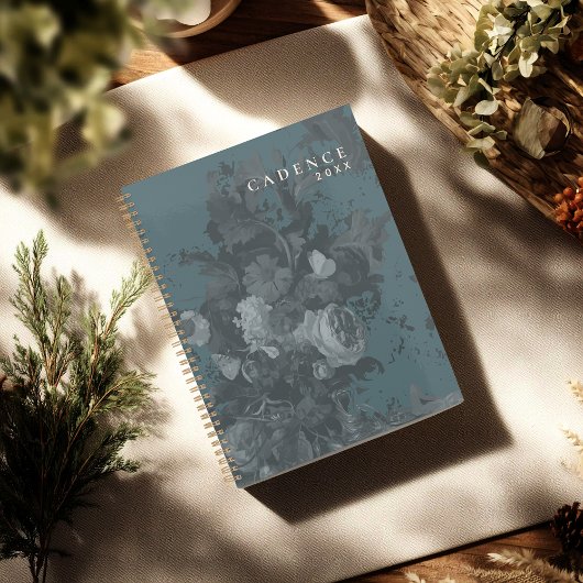 2026 New Year Green Minimal Floral Abstract Chic Planner