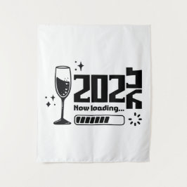 2026 New Year Loading Celebration Typography Wandkleed