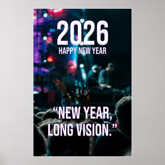 2026 New Year Long Vision Motivation Poster (Devant)