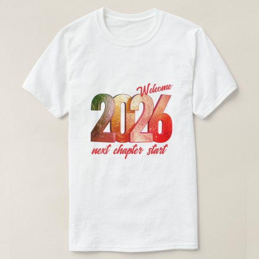 2026 NEW YEAR MENS BASIC T SHIRT (Design voorkant)