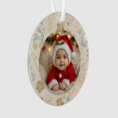 2026 New Year Photo Ornament – Gold Fireworks (devant)