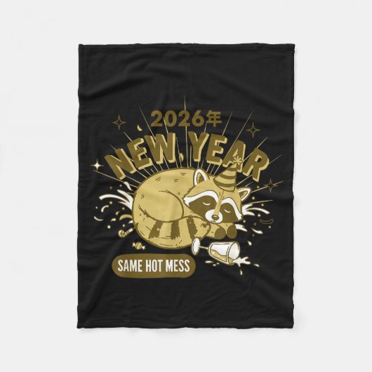 2026 New Year Same Hot Mess Celebration  Fleece Deken (Voorkant)