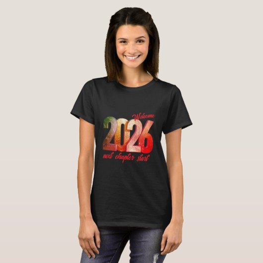 2026 NEW YEAR WOMENS BASIC T-SHIRT (Devant entier)