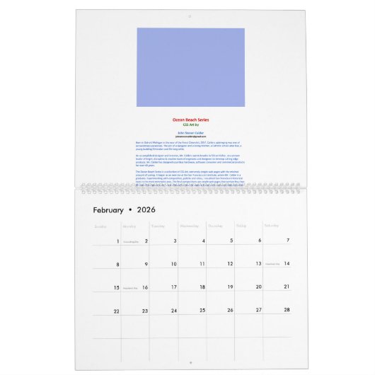 2026 Ocean Beach Series Calendar Kalender (Feb 2026)