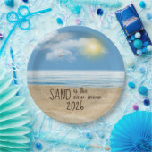 2026 Ocean Beach With Seagull Papieren Bordje (Feest)