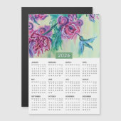 2026 Paarse Groene Kolibrie Schilderkalender (Voorkant / Achterkant)