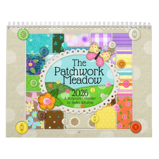 2026 Patchwork Meadow Bijbelkalender Kalender (Hoes)