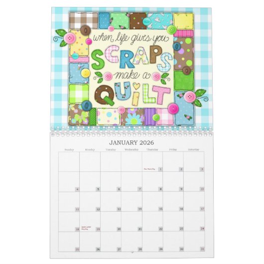 2026 Patchwork Meadow Scripture Calendar Kalender (Jan 2026)