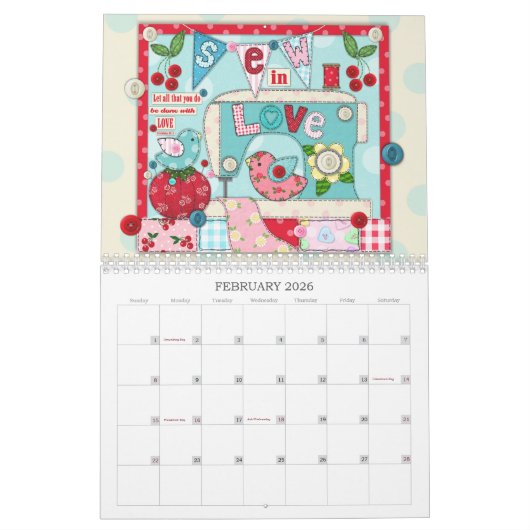 2026 Patchwork Meadow Scripture Calendar Kalender (Feb 2026)