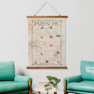 2026 Patisserie Art Calendar Hangend Wandkleed