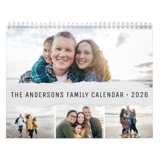 2026 Personalized Family Simple Minimalist  Kalender (Hoes)