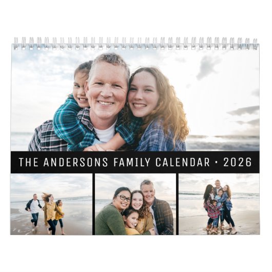 2026 Personalized Family Simple Minimalist  Kalender (Hoes)