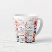 2026 Personnalisé 12 oz. Mug latte du calendrier (Angle droit)