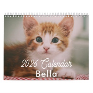 2026 Persoonlijke kattenfoto's Maak uw eigen Kalender