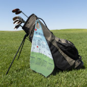2026 Photo Calendar Golf Theme Golfhanddoek (Groen)