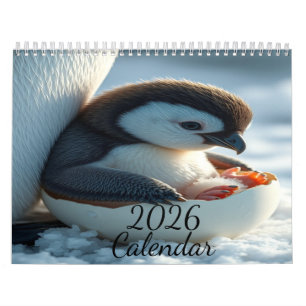 “2026 Pinguïn Kalender – Baby Pinguïn Kunst”