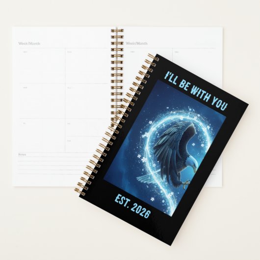 2026 Planner Bald Eagle Heart Love 1 Custom Year (Display)