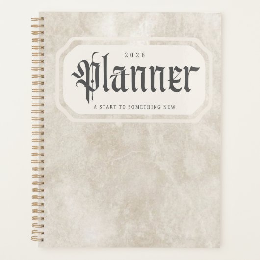2026 Planner – Een Begin van Iets Niews (Voorkant)