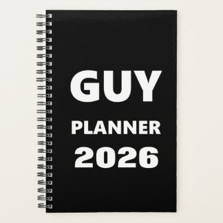 2026 Planner For Men Guy Planner White Font Black