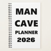 2026 Planner For Men Man Cave Planner Black Font  (Devant)
