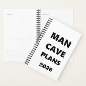 2026 Planner For Men Man Cave Plans Black Font (Devant avec enveloppe)