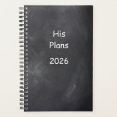2026 Planner For Men Plans Chalkboard Style (Devant)