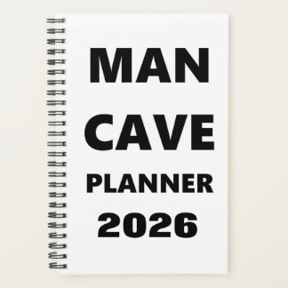 2026 Planner voor mannen Man Cave Planner Zwart le