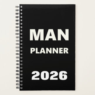 2026 Planner voor mannen Man planner witte letter