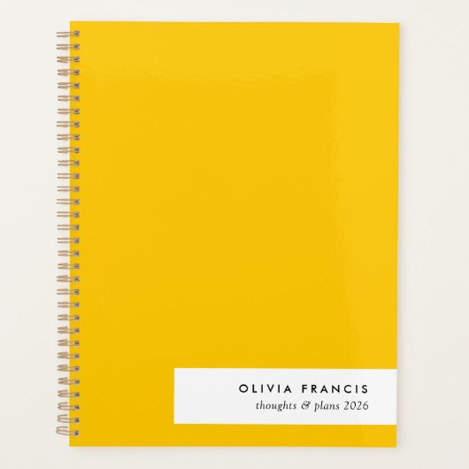2026 Plans Tendance Gras Mustard Jaune Minimal (Devant)
