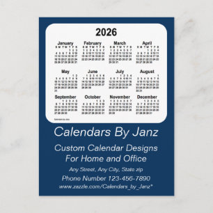 2026 Politie Box Blauw Zakelijke Kalender van Janz Briefkaart