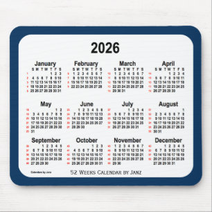 2026 Politie Box Blue 52 Weeks Agenda van Janz Muismat
