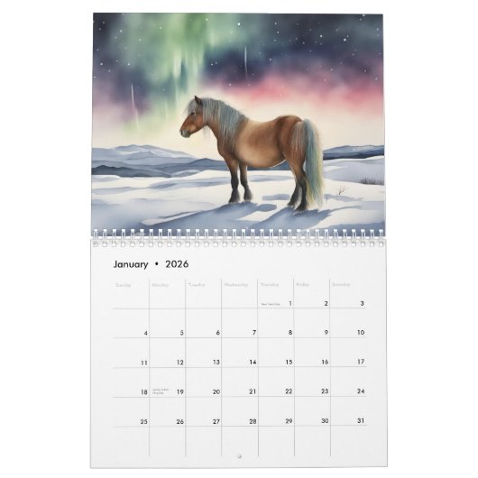2026 pony's kalender (Jan 2026)