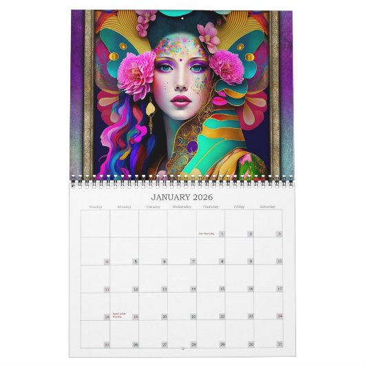 2026 Pop Fantasy Surreal Vrouwen Kunstkalender Kalender (Jan 2026)