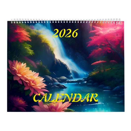 2026 Prachtige Gorgeous Waterval Pracht Kalender (Hoes)