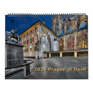 2026 Prague bij schemering Kalender