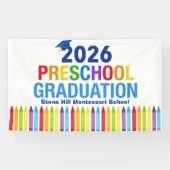 2026 Preschool Graduation Customizable School Spandoek (Horizontaal)