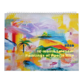 2026 Puerto Rico 12-maandelijkse kalender