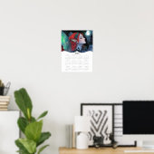 2026 Red Green Fairy Fantasy Voljaar Kalender Poster (Thuiskantoor)