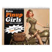 2026 Retro Pin-up Meisje Muurkalender