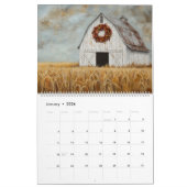 2026 rustieke boerderij muur kalender (Jan 2026)