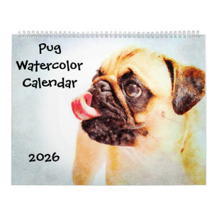 2026 Schattige Pug Hond Mama Moeder Eigenaar Pug L Kalender