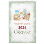 2026 Seasons Watercolor Calendar Kalender (Hoes)