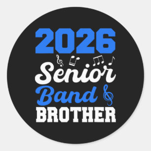 2026 Senior Band Broer Cl Van 2026 Ouder Afstudeer Ronde Sticker